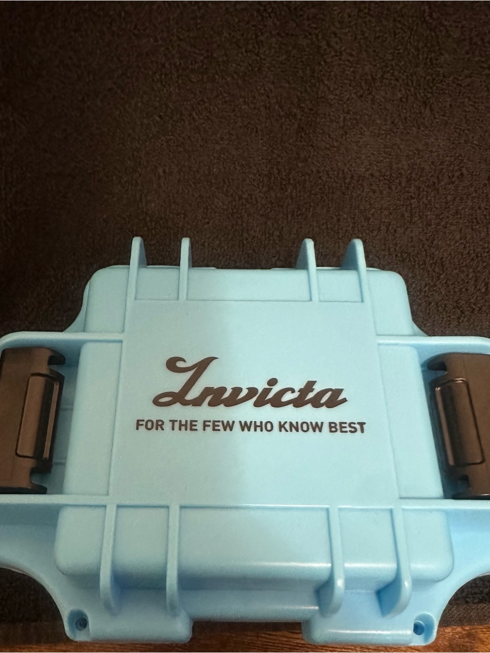 Invicta Light Blue Protective Watch Case with Black Logo